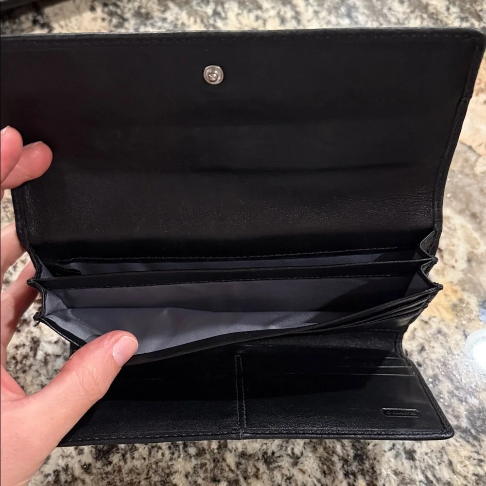 COACH Midnight Black Leather Clutch - Picture 4 of 5